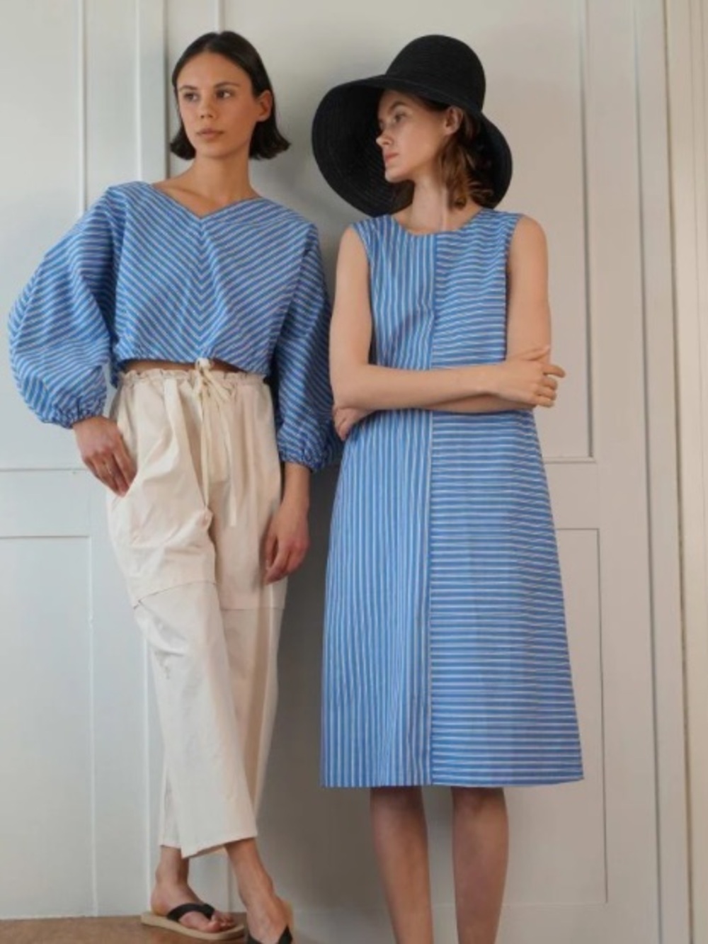 Reversible Uma Dress in Blue Stripe